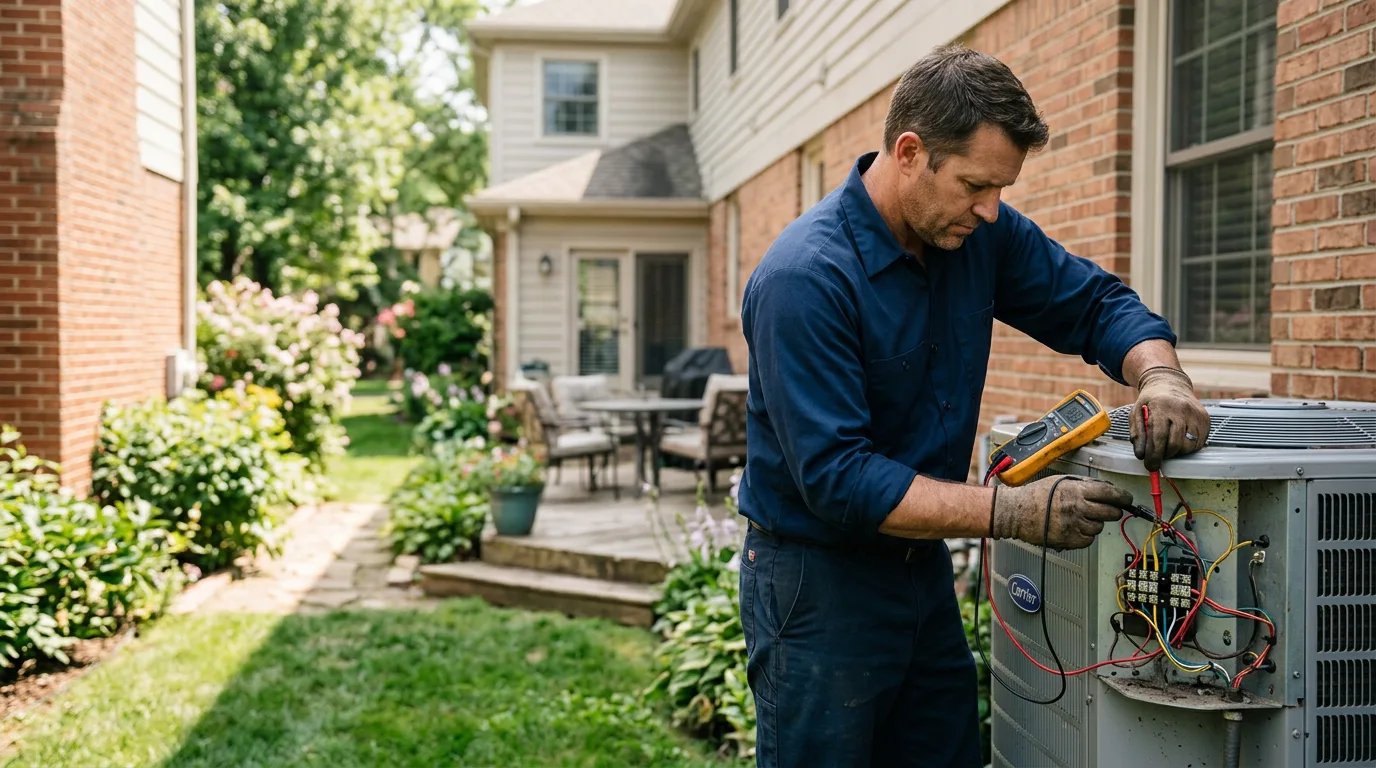 HVAC technician working near North Valley, NM